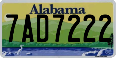 AL license plate 7AD7222