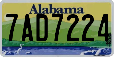 AL license plate 7AD7224