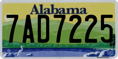 AL license plate 7AD7225