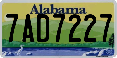 AL license plate 7AD7227