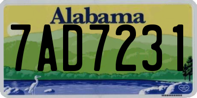 AL license plate 7AD7231