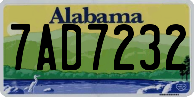 AL license plate 7AD7232