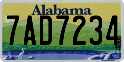 AL license plate 7AD7234