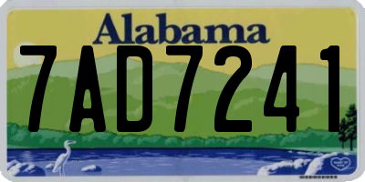 AL license plate 7AD7241