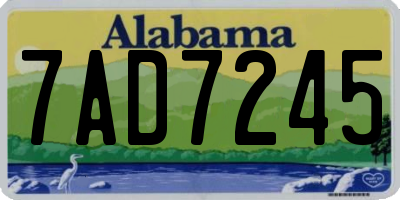 AL license plate 7AD7245