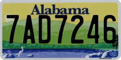 AL license plate 7AD7246