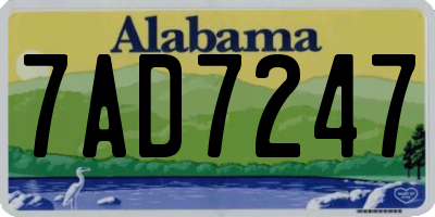 AL license plate 7AD7247