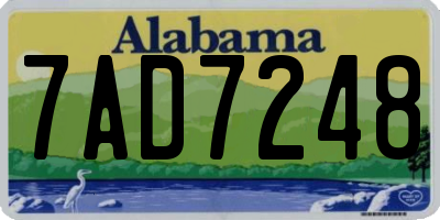 AL license plate 7AD7248