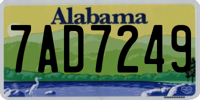 AL license plate 7AD7249