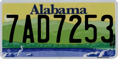 AL license plate 7AD7253
