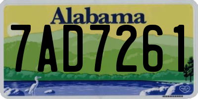 AL license plate 7AD7261