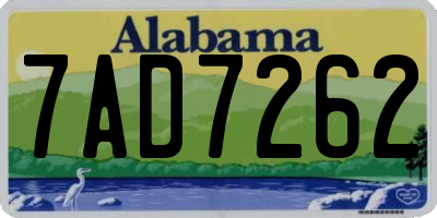 AL license plate 7AD7262