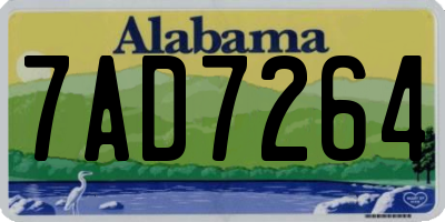 AL license plate 7AD7264