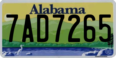 AL license plate 7AD7265