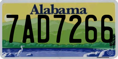 AL license plate 7AD7266