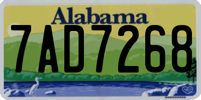 AL license plate 7AD7268