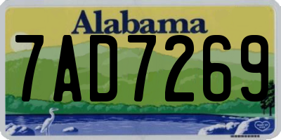 AL license plate 7AD7269