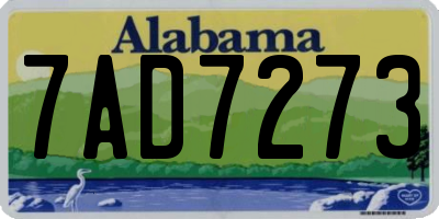 AL license plate 7AD7273