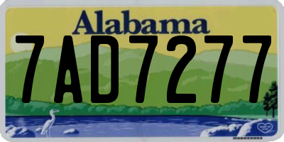 AL license plate 7AD7277