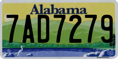 AL license plate 7AD7279