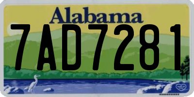 AL license plate 7AD7281
