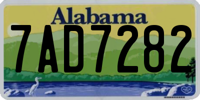 AL license plate 7AD7282