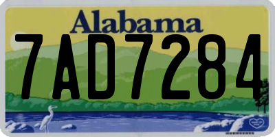 AL license plate 7AD7284