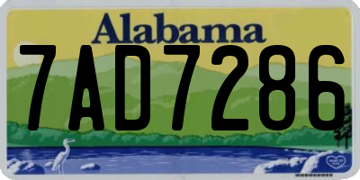 AL license plate 7AD7286