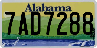 AL license plate 7AD7288