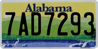 AL license plate 7AD7293