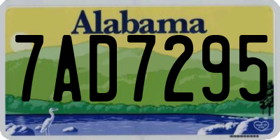 AL license plate 7AD7295