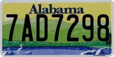 AL license plate 7AD7298