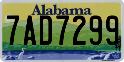 AL license plate 7AD7299