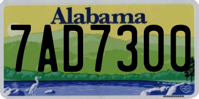 AL license plate 7AD7300