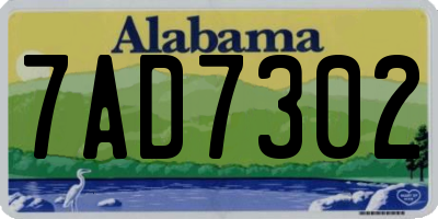 AL license plate 7AD7302