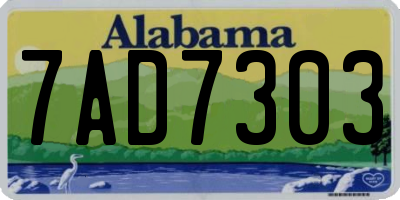 AL license plate 7AD7303