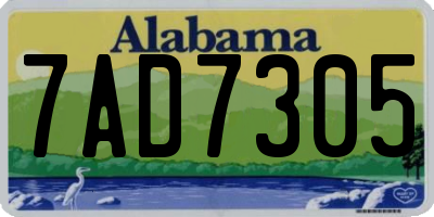 AL license plate 7AD7305