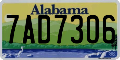 AL license plate 7AD7306