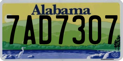 AL license plate 7AD7307