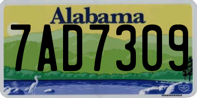 AL license plate 7AD7309