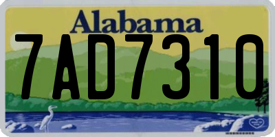 AL license plate 7AD7310