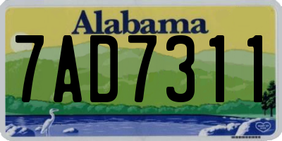 AL license plate 7AD7311