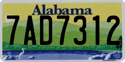 AL license plate 7AD7312