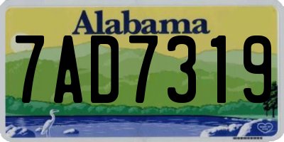 AL license plate 7AD7319