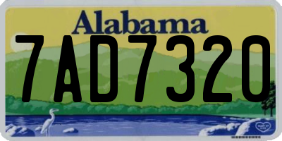 AL license plate 7AD7320