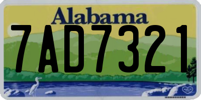 AL license plate 7AD7321