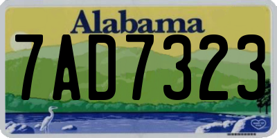 AL license plate 7AD7323