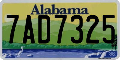 AL license plate 7AD7325
