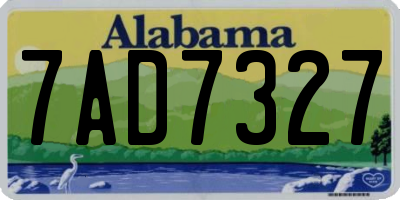 AL license plate 7AD7327