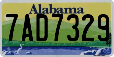 AL license plate 7AD7329